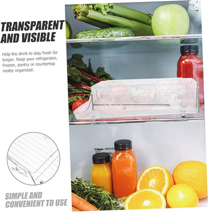 PRETYZOOM Multi-Function Can Organizer Fridge Drink Rack Soda Can Dispenser Easy Access Storage
