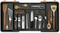 Utensil Organizer for Kitchen Drawer, Expandable Cooking Silverware Tray,Large Silverware Drawer Organizer，Plastic Spatula Tools Storage Divider, 21.6-38", Black