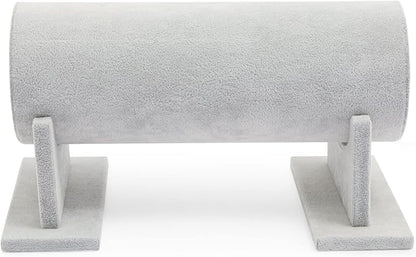 Juvale Velvet Headband Holder Stand - 12.2 x 6.5 x 6.7 Inches, Gray Velvet - Hair Accessories Organizer & Headband Rack - Bracelet Display & Jewelry Stand