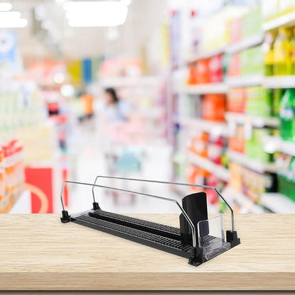 OSALADI Propeller Beverage Slide Out Rack Drink Dispenser for Fridge Drink Display Holder Glide Pusher Fridge Can Soda Can Lids Plastic Trays Shelf Pusher Machine Drinks Carriage To Rotate