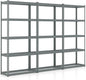 Goplus 5-Tier Metal Shelving Unit, 3 Pack Heavy Duty Wire Storage Rack with Anti-Slip Foot Pads, Height Adjustable Shelves for Warehouse, Kitchen, Living Room, Garage, 15.5" D×35.5" W×72" H