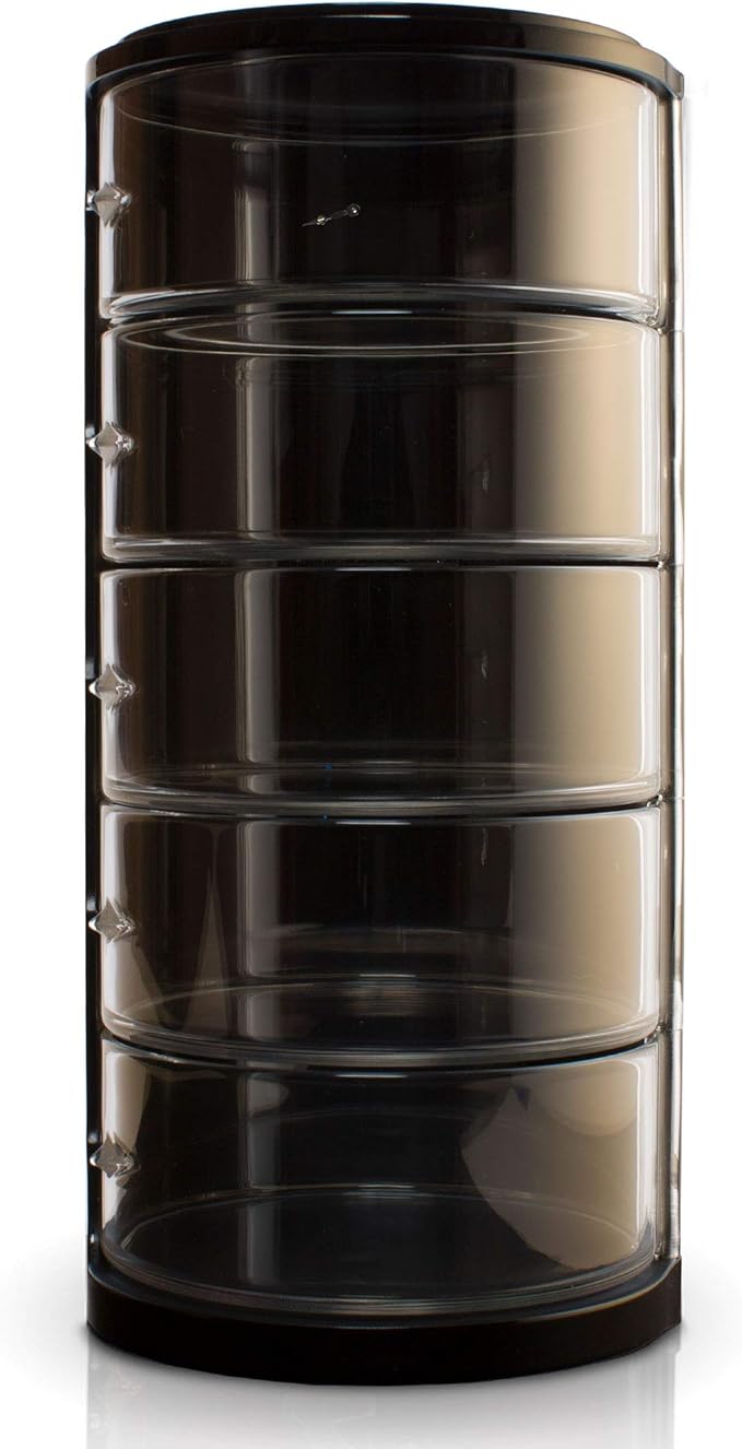 ELYPRO - Acrylic Belt Organizer, Rotating Drawer Storage for Belts, Jewelry, Makeup & Accessories – Transparent, Stackable, Wall-Mountable Design for Closet, Dresser, Vanity – Design Patent Protected