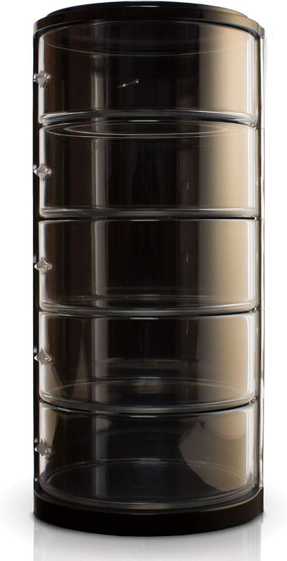 ELYPRO - Acrylic Belt Organizer, Rotating Drawer Storage for Belts, Jewelry, Makeup & Accessories – Transparent, Stackable, Wall-Mountable Design for Closet, Dresser, Vanity – Design Patent Protected