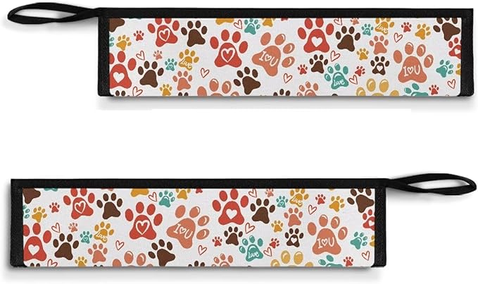 Cute Paw Reusable Flatware Sets Knife, Fork, Spoon, Chopsticks, Portable Travel Stainless Steel Tableware Dinnerware with Carrying Handle 11.8 Inch Camping Organizer