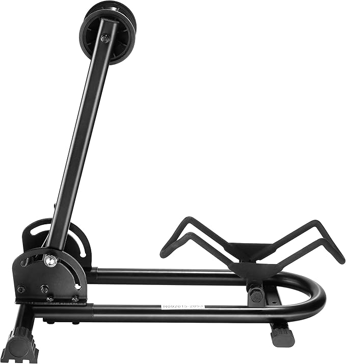 Rad Cycle Bike Floor Stand – Foldable Bicycle Stand with Rubber Feet for Indoor Bike Storage – Touchless Parking for a Mountain, Road, or BMX Bicycle