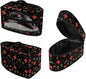 Christmas Clothes Iron Storage Case for Clothing Store, Reusable Wear-resistant Iron Portable Storage Bag with Zipper Handle, Poinsettia Holly Crutch