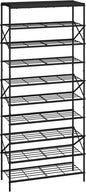 IBUYKE 10 Tier Shoe Rack, Large Capacity Shoe Storage Organizer for 40 Pairs of Shoes, Metal Shoe Storage Rack with Shelf for Entryway Hallway Closet Garage, Black TXJ010B