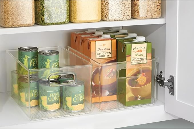 iDesign Recycled Plastic Pantry Storage Bin – Linus Collection - Clear