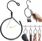 Supforce 4 Pack Belt Hanger, 360° Swivel Belt Hanger for Closet, Belt Organizer for Closet, Holds Ties, Scarves, Bags, Hat & Accessories, Black