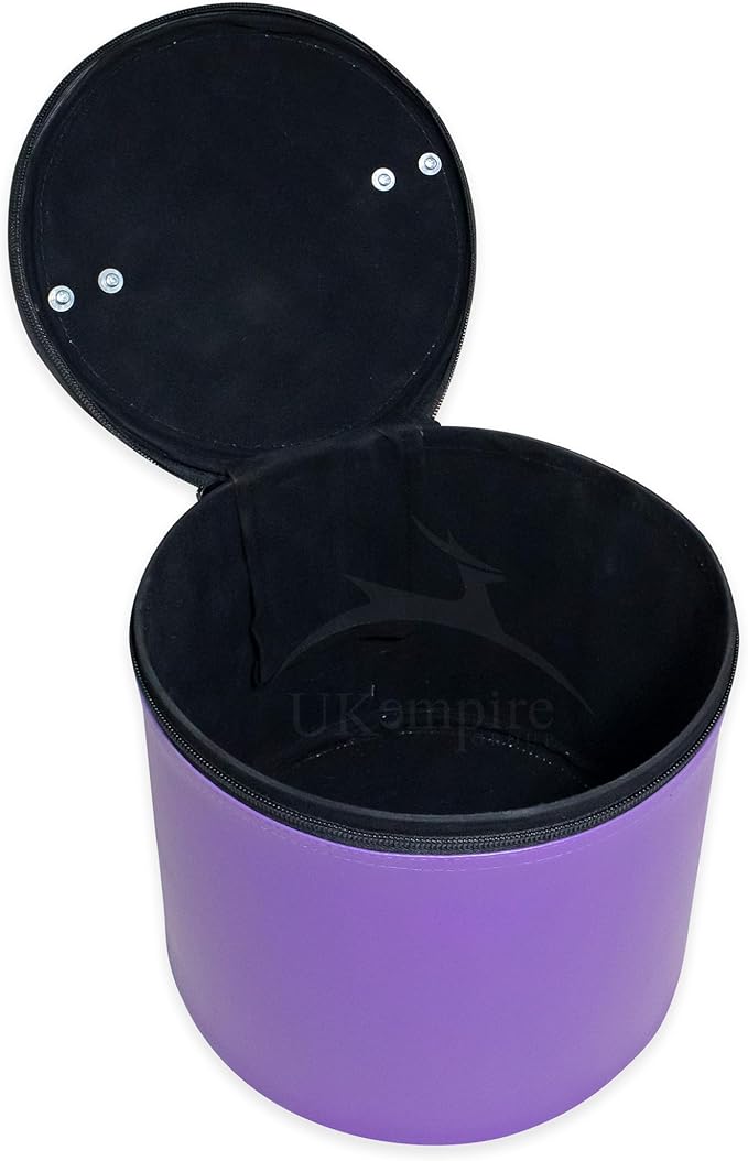 Premium Masonic Fez Cases - Imitation Leather Hat Display Storage Box | Available in White, Red, Blue, Purple, Black (Purple)