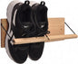 Shoe Rack with Dowel, Wall Hanging Shoe Storage, Organize for Sneaker, Slipper, Boots in Entryway, Hallway, Trailer, RV, Solid Wood_ Beige