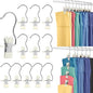 HOUSE DAY Legging and Yoga Pants Hangers with Clips 60 Pack, Closet Organizer Clips, Space Saving Hanging Clips for Hat, Bag, and Home Storage - Ivory