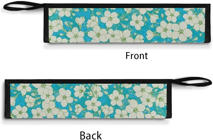 COEQINE White Floral Travel Silverware Chopsticks Carrying Bag Storage Case Storage Leafproof Travel Frok Spoon Knife Case for Work Picnic Travel