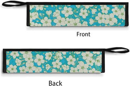 COEQINE White Floral Travel Silverware Chopsticks Carrying Bag Storage Case Storage Leafproof Travel Frok Spoon Knife Case for Work Picnic Travel