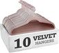 Non-Slip Velvet Hangers - Ultra Thin Space Saving Suit Hanger with 360 Degree Swivel Hook - Strong and Durable Velvet Clothes Hangers - Coat Hangers for a No Hanger Marks (Pink, Pack of 10)
