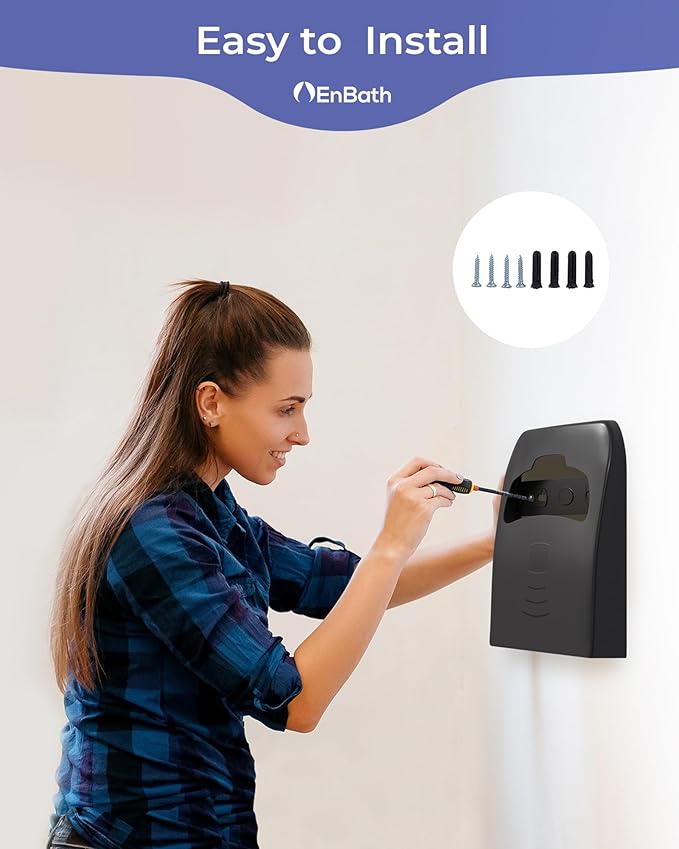 Commercial Toilet Seat Cover Dispenser Wall Mount (2-Pack), Black Half-Fold Toilet Seat Cover Holder for Bathroom/Restroom