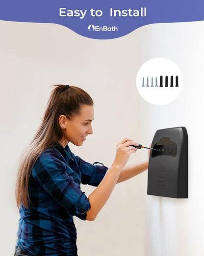 Commercial Toilet Seat Cover Dispenser Wall Mount (2-Pack), Black Half-Fold Toilet Seat Cover Holder for Bathroom/Restroom