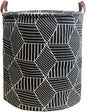 Waterproof Laundry Hamper Collapsible Laundry Basket Leather Handle Laundry Bag Large Clothes Storage Toy Organization for Bathroom Bedroom Laundryroom College Dorms (92-Satisfied laundry hampers)