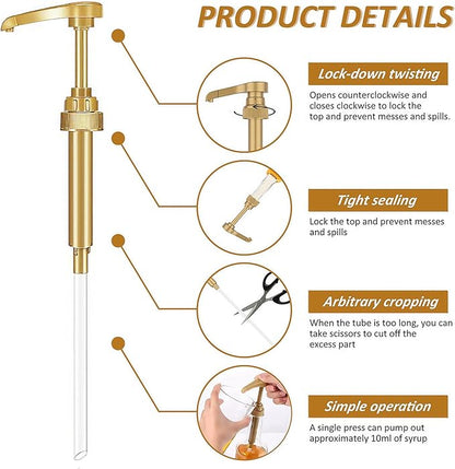12PCS Syrup Pump Suitable for 750ml Bottles，Coffee Syrup Dispenser Pump，Flavor Syrup Pump (12)