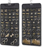 FOREGOER Hanging Jewelry Organizer with 88 Zippered Pockets, Dustproof Foldable for Travel, Accessories Organizer for Holding Jewelries, Earring Organizers and Storage (Black)
