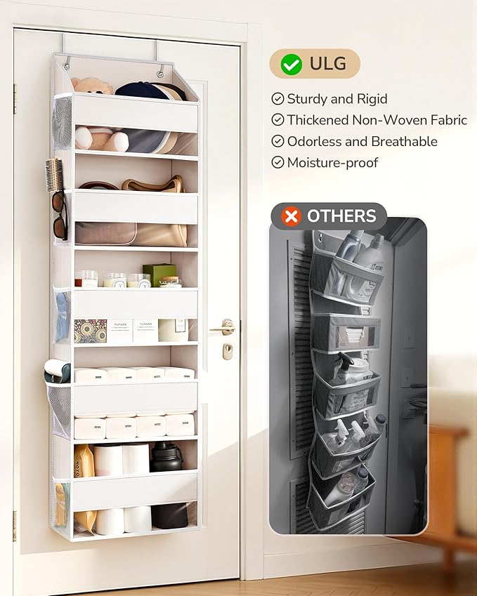 ULG 2 Pack 5-tier Over the Door Organizer Beige