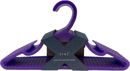 100% Recycled Ocean and Ocean Bound Plastic Sustainable Adult Hanger (Purple)