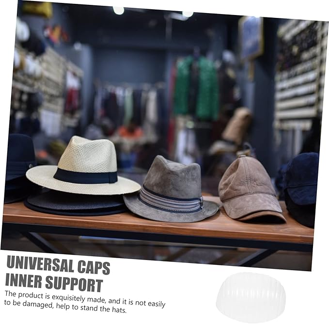 CHILDWEET Universal Baseball Caps Inner Supports Hat Holders 20Pcs Lightweight Plastic Hat Shapers to Prevent Deformation and Maintain Shape for Storage and Travel