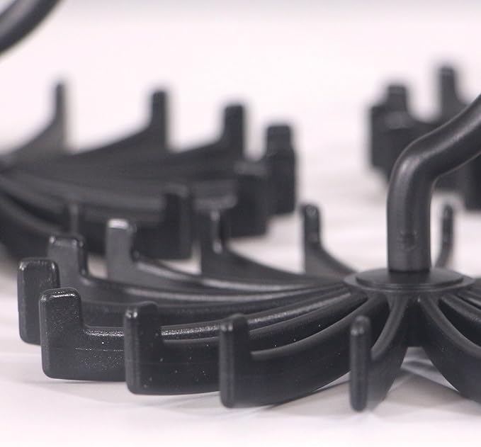 4 Pack Tie Rack Hanger Holder Hooks Organizer for Mens, 360 Degree Rotating Tie Racks, Black