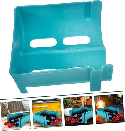 SOLUSTRE Beer and Soda Can Holder Organizer for Fridge Portable Blue Storage Rack for Bottles and Cans for Home Kitchen and Party Use