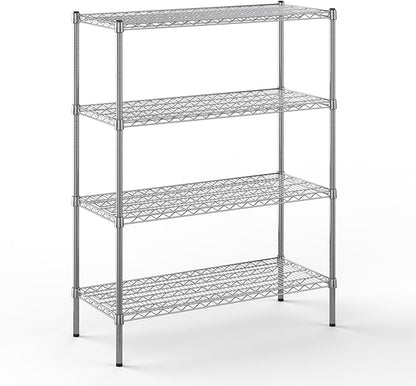 18" Deep x 42" Wide x 54" Height Wire Shelving Kit | 4-Tier | NSF Commercial Storage Rack Unit