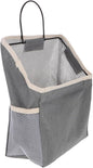 Hemobllo Large Grey Fabric Door Storage Bag Wall Mounted Organizer for Household Items Practical Hanging Magazine and Accessory Organizer Space Saving Tidy Up