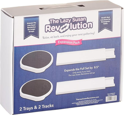 The Lazy Susan Revolution - Expansion Pack - Dark Gray - 2 Straight Tracks and 2 Trays. Does not Work Without the Lazy Susan Revolution Full Set (Sold Separately).