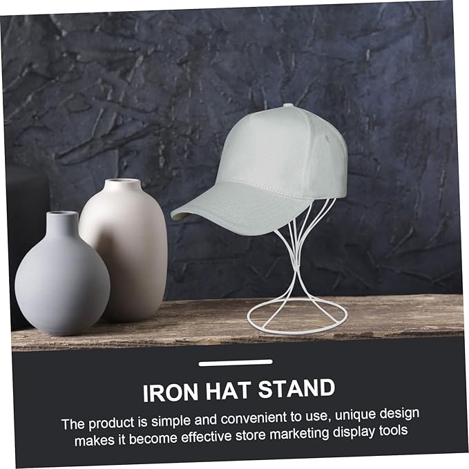 Garneck 1pc Wrought Iron Hat Rack Table Top Display Stand Black Desk Organizer Portable Tripod Wig Storage Stand Hat Shaping Rack Wig Holder Displaying Iron Hat Stretcher Display
