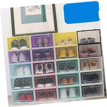 ULTECHNOVO 6pcs Shoe Box Storage Box Capacity Sandal Storage Organizer Easy to View Plastic Case