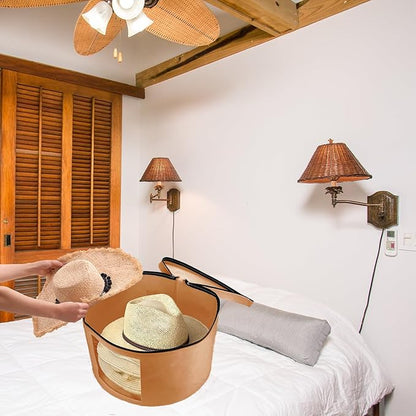 Hat Storage Box,Hat Boxes for Women Storage,Cowboy Hats Holder for Travel,Wide Brims Hat Carrier Case,Stuffed Animal Toy Organizer,Hat Box Closet Organizers and Storage,Hat Boxes for Men