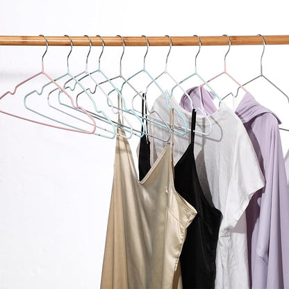 Wesiti 100 Pcs Metal Wire Non Slip Hangers for Clothes Space Saving Hanger Strong 15.7 in Triangle Clothes Coat Suit Bridal Boutique Dress for Closet Dorm Rack(Gray)