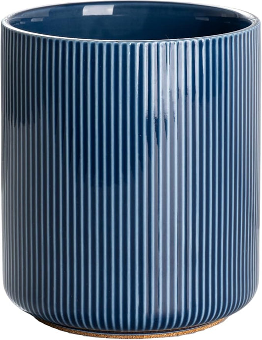 getstar Large Utensil Holder for Kitchen Counter,7.2" Vintage Ceramic Utensils Crocks Utensil Organizer for Spatula Farmhouse Kitchen Decor