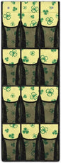 Space-Saving 12-Pocket Behind The Door Organizer, Waterproof Oxford Cloth Lightweight and Perfect for Bathroom Closet or Bedroom Use, Lucky Three Leaves