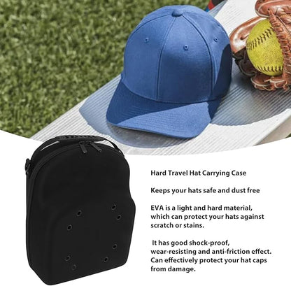 AUNMAS Hard Hat Case, Baseball Cap Carrier Bag, Crush Proof Travel Case with Shoulder Strap for Hat Storage