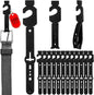 Geelin 100 Pack Belt Hanger Black Plastic Belt Hangers, Tie Hangers Bulk for Men, Closet Organizers, Storage, Retail