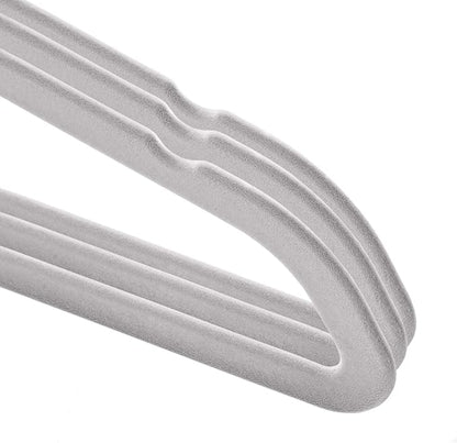 Casafield 50 Velvet Kid's Hangers - 14" Size for Children's Clothes - Gray
