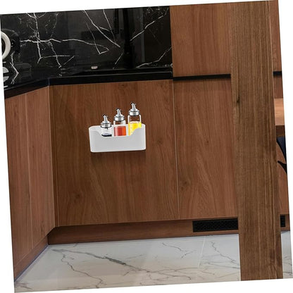 Ciieeo 2pcs Wall-mounted Storage Box Adhesive Mount Cabinet Door Holder Kitchen Organization Bathroom Organization Key Rack