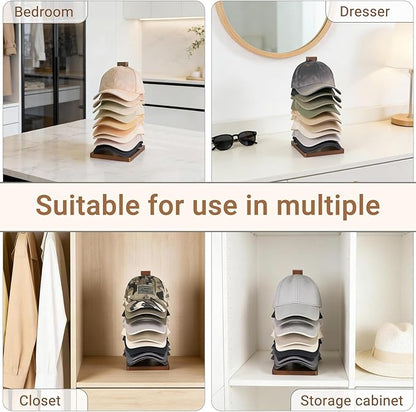 Mkono Hat Organizer for Baseball Caps, Hat Rack Hold Up to 10 Hats Baseball Caps Tabletop Hat Holder Storage Display for Closet, Dresser, Entrance, Shelf
