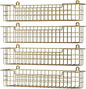 Spice Rack, 4-Pack Seasoning Organizer Wall Mount for Kitchen Storage Organization, Spice Holder Shelf Saving Space for Cabinet, RV, Pantry, Gold