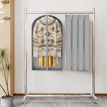 Zilink 40" Suit Bags for Closet Storage Clear Mink Coat Storage Bag Hanging Garment Bags for Storage with 4" Gussets for Suit, Fur Coat, Leather Jacket, Shirts and Sweater, Set of 4