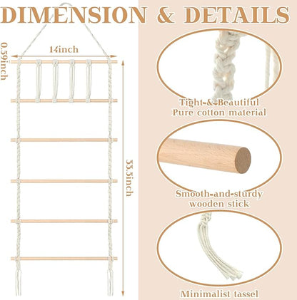 Geetery Macrame Hair Claw Clip Organizer Boho Hanging Hair Clip Holder and Storage for Women Large Headband Holder Organizer for Room Wall Door Closet