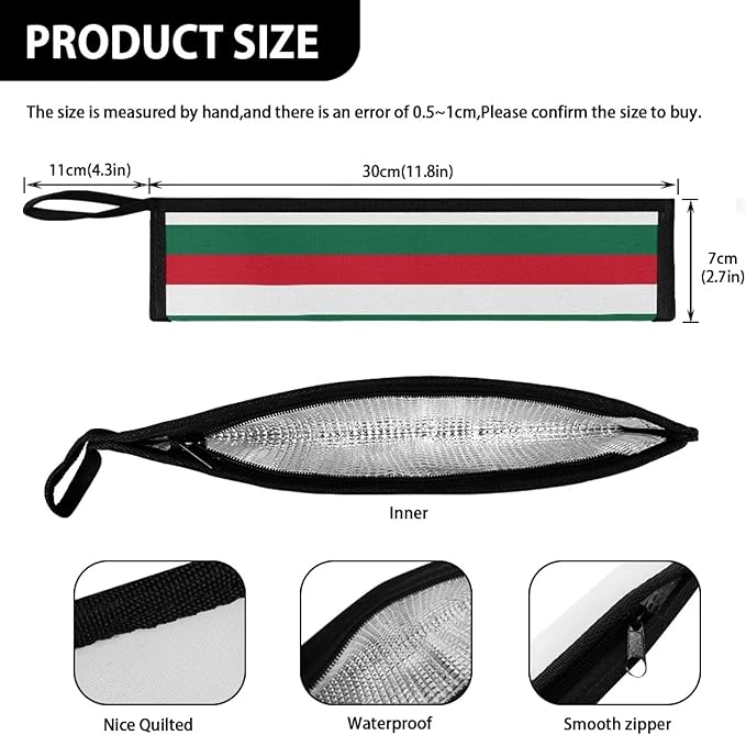 COEQINE Mexico Flag Themes Utensil Holder Case Fork Spoon Knife Organizer Tableware Storage Case With Zipper Handles Portable Lightweight Travel Outdoor Silverware Bags for Women Men Independence Day