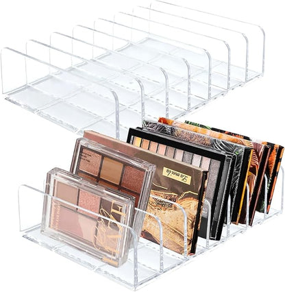 1pc Clear Eyeshadow Palette Makeup Organizer,Money Storage Rack,Multifunctional Desktop Cash Cosmetic Holder Organizer for Bathroom Vanity Countertop,Cosmetic Display Cases,Bags and Cases