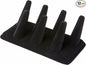Plymor Black Velvet Ring Finger Display, Seven on Rectangular Base, 6.75" W x 3.5" D x 2.25" H (Pack of 12)