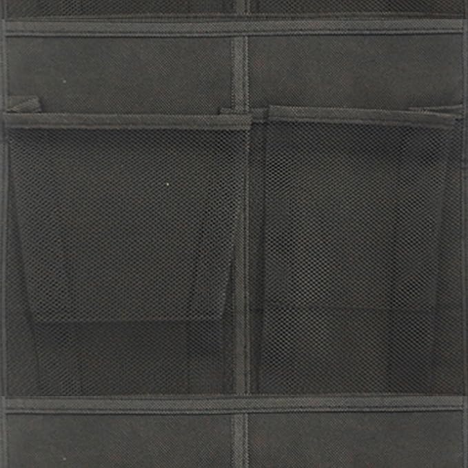 Black Over Door Shoe Organizer, 12 Large Pockets Hanging Storage for Closet Organization, Space Saving Shoe Rack and Accessory Holder